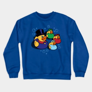 Funny Cute Ducks 80's Cartoon Parody Gift Crewneck Sweatshirt